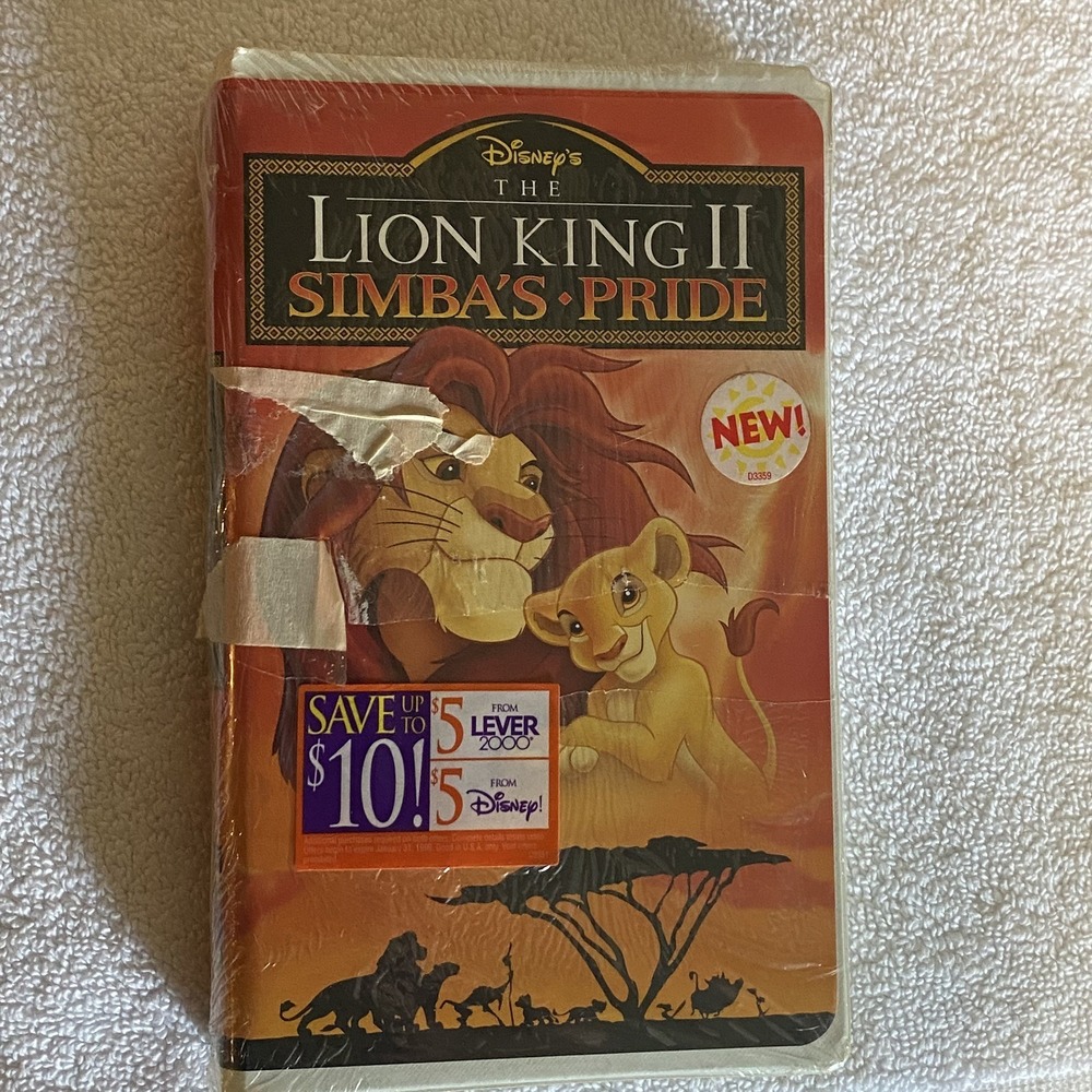 Lion King‎ 2 SIMBA'S PRIDE VHS New Sealed